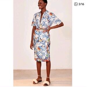 FARM RIO Toucan Print Short Sleeve Shirt